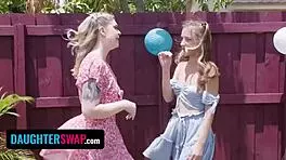adorable girls macy meadows and krissy knight swapping studs and squirting on cocks