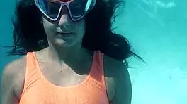 Underwater gymnastics with micha babe
