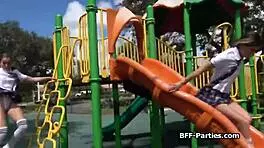 busted coed bffs pleasing security guards big cock