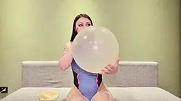 Perverted D.Va Gets Horny Blowing And Riding Balloons With Dirty Talk