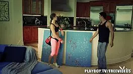 In This Playboy Scene, The Teen Brunette Prefers Fucking Over Yoga Workouts