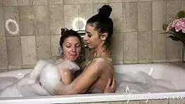 nelly kent and gina gerson get steamy in bathroom