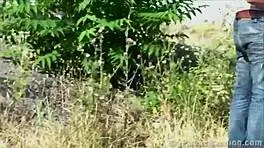 Insane public gangbang with cute blonde teen 18+ outdoors