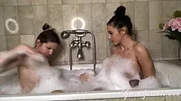 nelly kent and gina gerson get steamy in bathroom