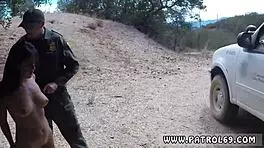 Border patrol cop fucks civilian, blending authority with hardcore outdoor sex.