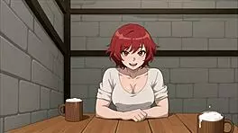 Tomboy Love in Hot Forge Hentai Game with Big Tits Creampie