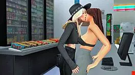 Two futanari dominatrixes seduce girl in sims anime hentai sfm