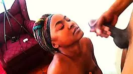 Ebony cum facial compilation bubble butt blowbang