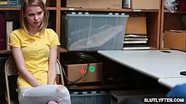 Fuck that russian teen in the office, she's so hot!