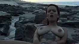 African Teen 18+ Lesbian Masturbates Big Ass And Pussy To Orgasm On Beach