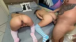 I fuck two half-sisters gabi conkey and yazmin in doggystyle and cunilingus.