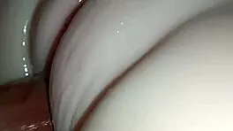 Young teen uses toys on her pussy in close-up