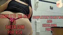 i invited the plumber in a dress, gagging on his cock and getting cum on my curvy ass.