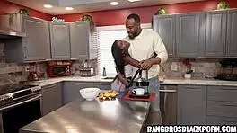 I’m craving stepdad’s huge black cock in wild oral play