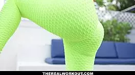 Alina Belle Shows Off Tight Pussy in Intense Workout Session