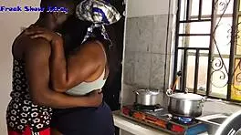 Is the Kenya student lucky to fuck that big ass mama?