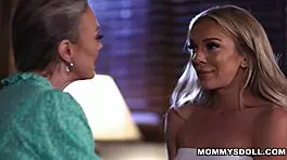 Blonde babe Tiffany Watson turns escort like stepmom Dee Williams, who tests her skills