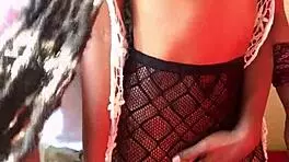 18-year-old ebony wife teased and fucked in dorm