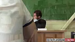 Kristof cale picks up taissia shanti for classroom blowjob and doggystyle