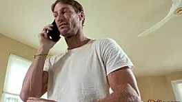 Babysitter River Lynn's Perfect Asshole Drilled by Ryan Mclane in Close-Up