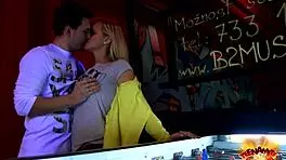 agata gets anal fucked in the public video game room by some teen guy