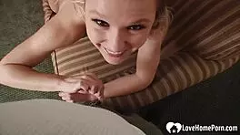 Horny Teen Sucks Cock Like A Pro, Swallowing Cum.