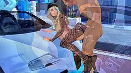 Tattoo slut enjoys hard anal and facefuck in anime compilation