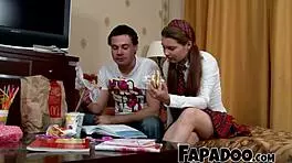 Tutor intensely teaches teen 18+ oral and anal pleasure lessons.