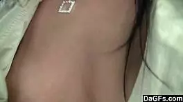 Dark-Haired Babe with Small Tits and Succulent Slit.