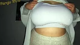 Did you see my neighbor's video playing with her huge tits?