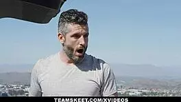 hot perfect breasts bounce wildly while jogging on bed