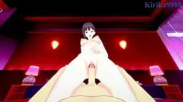 kobeni higashiyama and makima intense sex - chainsaw man hentai