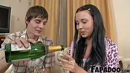 Unbelievable! European amateurs screw hard without a condom!