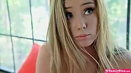 Scared Teen Stepsisters Pranked by Stepbro with Big Cock During Halloween