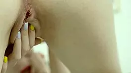 Solo brunette teen 18+ fingers wet pussy in stunning 4K - wow!