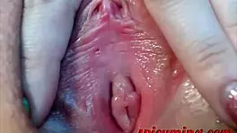 Teen brunette masturbates wet pussy in homemade flashing orgasm