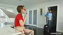 Big Cocked Step-Brother Enjoys Tight Pussy