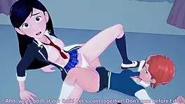 Violet Parr Threesome Competition In 3D Anime Blowjob Game