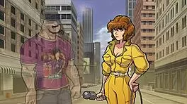 Princess lactates milk from her boobs in public outdoor anime gameplay orgasm scene