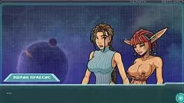 Princess lactates milk from her boobs in public outdoor anime gameplay orgasm scene