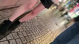 hey, please panty! car vibrator torture makes her cum on tits