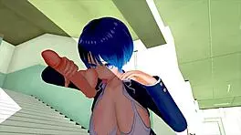 the female classmate was in heat in the corridor so i had to help him solve the problem 3d hentai 65