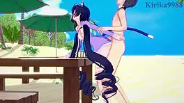 pecorine and karyl intense sex in 3d hentai