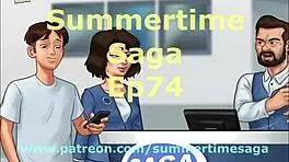 What happens in summertime saga 74 with brunette hentai?