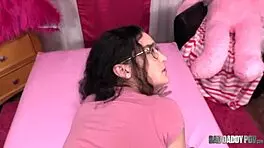 brunette teen 18+ lyra lockheart gets fucked by step daddy in pov