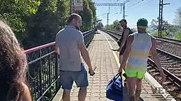 five guys cum on silly teen 18+ after anal and blowjob