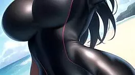 Cute Anime Girls Flaunt Big Tits and Ass in Swimsuit Compilation