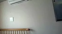 Young Asian babe masturbates in toilet, gets intense blowjob and creampie sex.