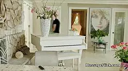 Oily Fuck Session with Teen Redhead Masseuse. She Gags on Deepthroat in Shower Play!