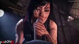 3D Anime Blowjob Animation.